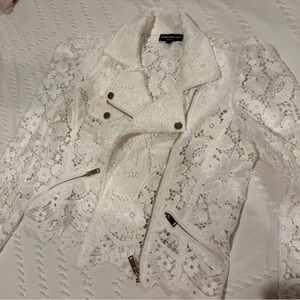 Generation Love White Lace Motorcycle Jacket